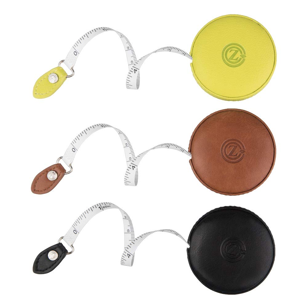 Sewing Tape Measure, Medical Body Cloth Tailor Craft Dieting Measuring Tape, 60 Inch/1.5M Dual Sided Retractable Ruler with Push Button Round(1 Pack, Blue)