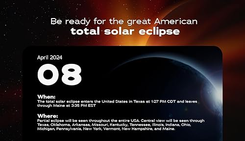 Miniatura 3 de Lunt - Gafas de eclipse solar, con certificación CE e ISO, persianas seguras para visión solar directa, gafas de eclipse solar aprobadas 2024