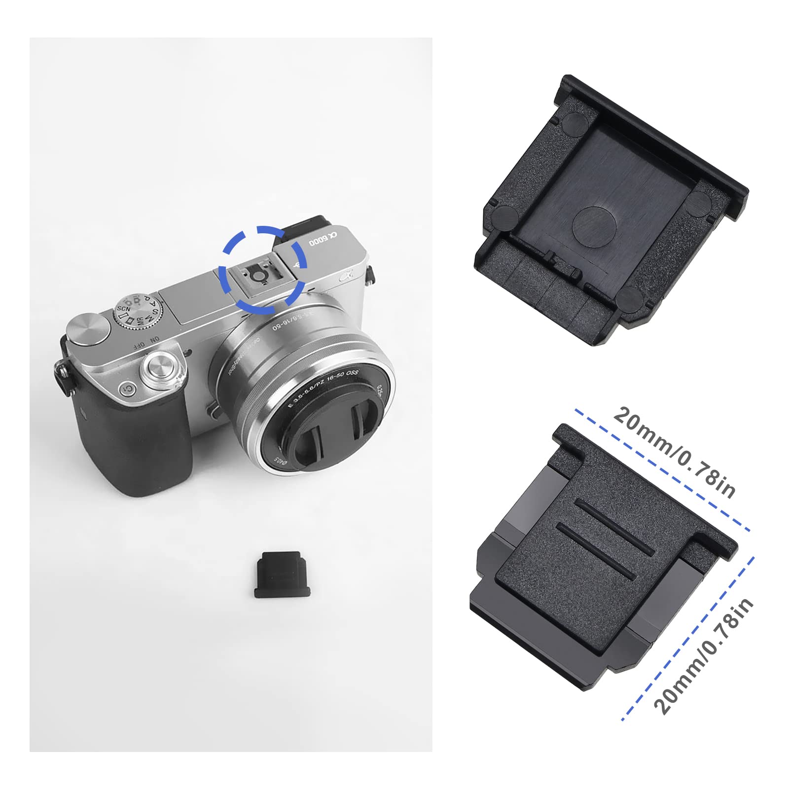 Sony A6000 Sony A7c Flash Sony A7ii JJC 2-Pack FA-SHC1M Cap For