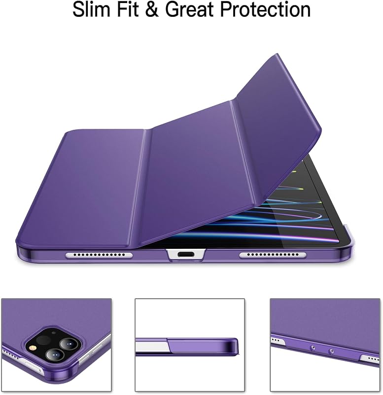 JETech iPad Pro 11" Tok 2022/2021/2020/2018 Ceruzatöltés Támogatás Lila