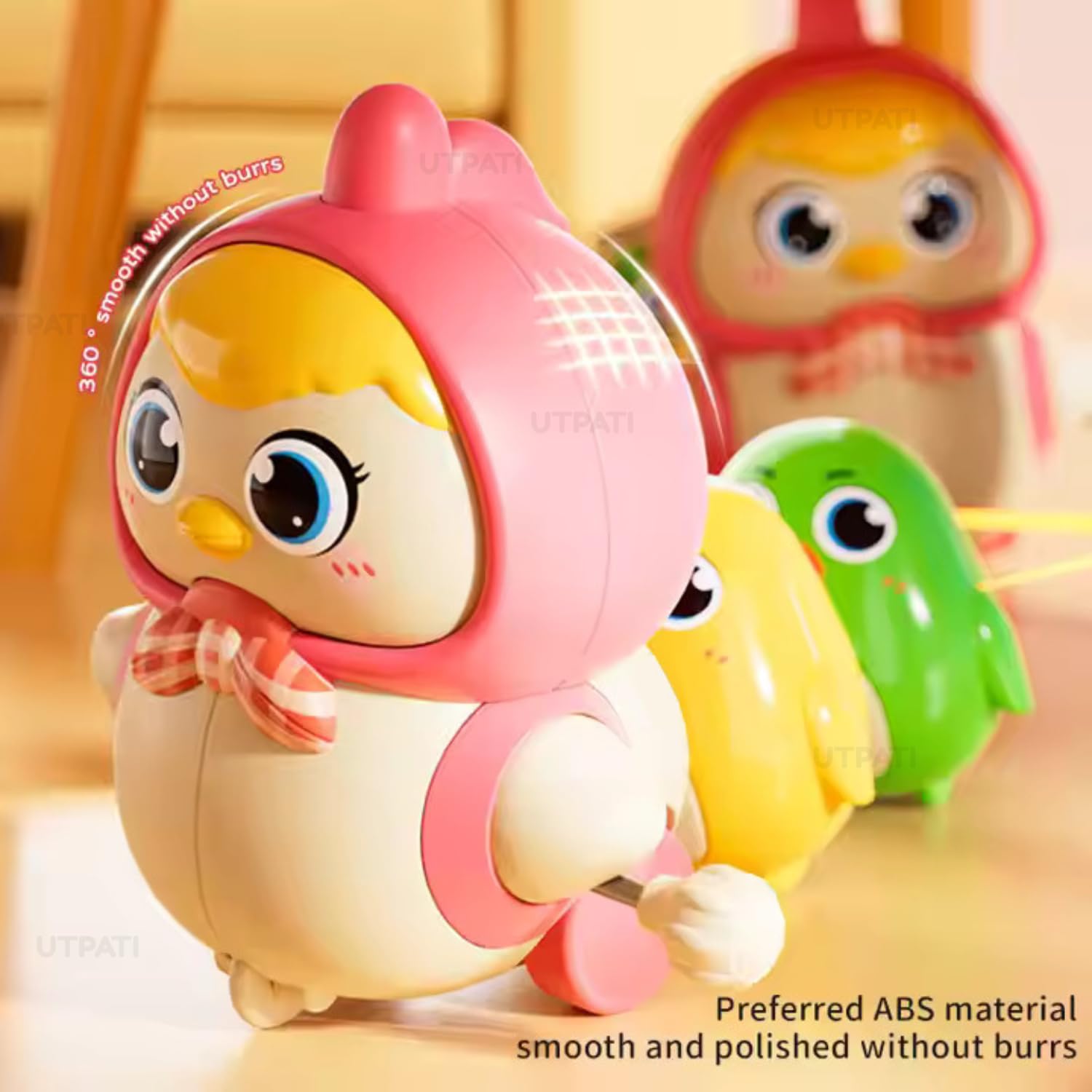 UTPATI Chicken Toys for Kids, Swinging Chain String Magnetic Hen with Chick Learning to Crawl Spring Toy, Crawling Wind-up Duck, Walking Chicken Cute Windup Toy for Boys Girls Toddler - Image 8 thumbnail