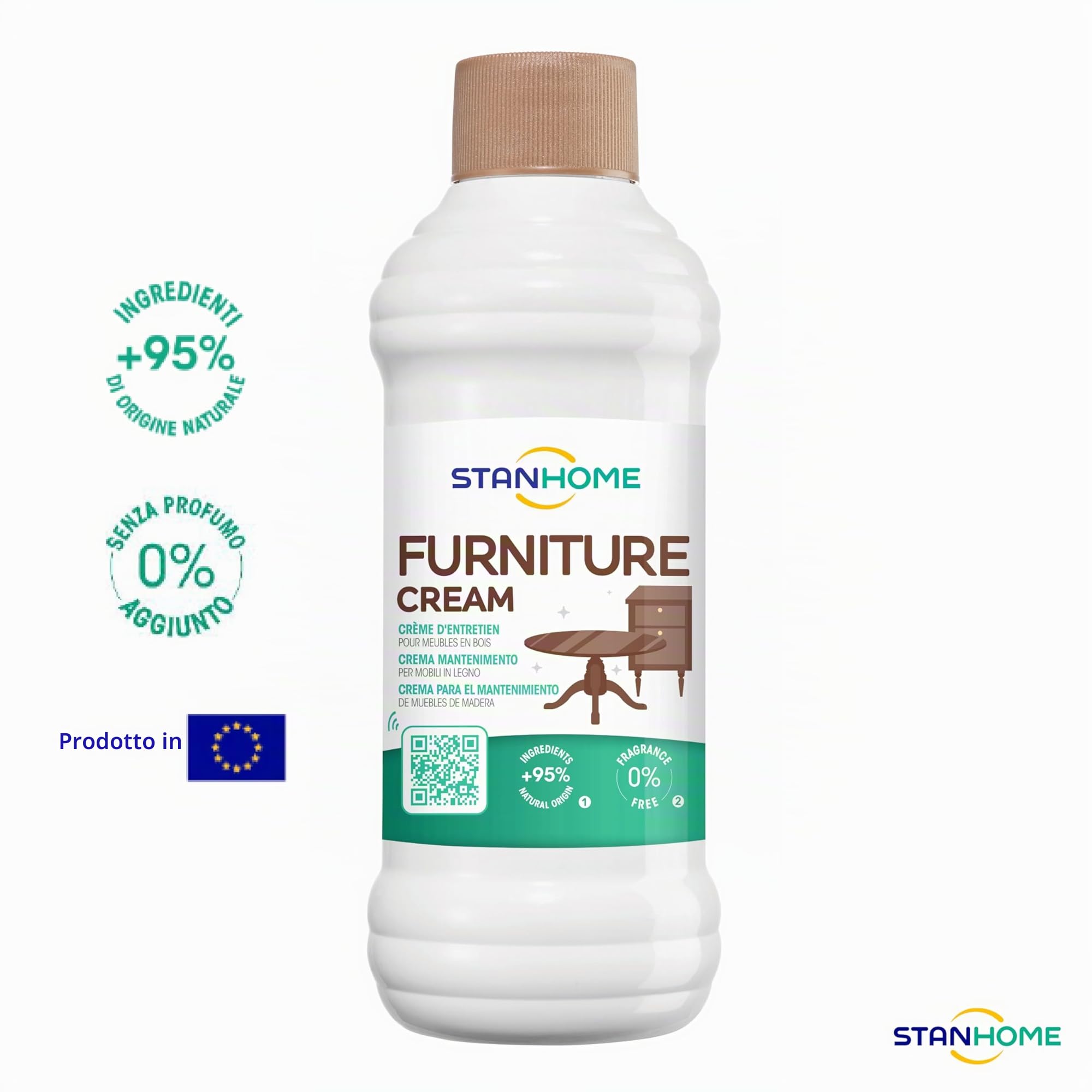 STANHOME Crema Mantenimento per Mobili in Legno 250 ml