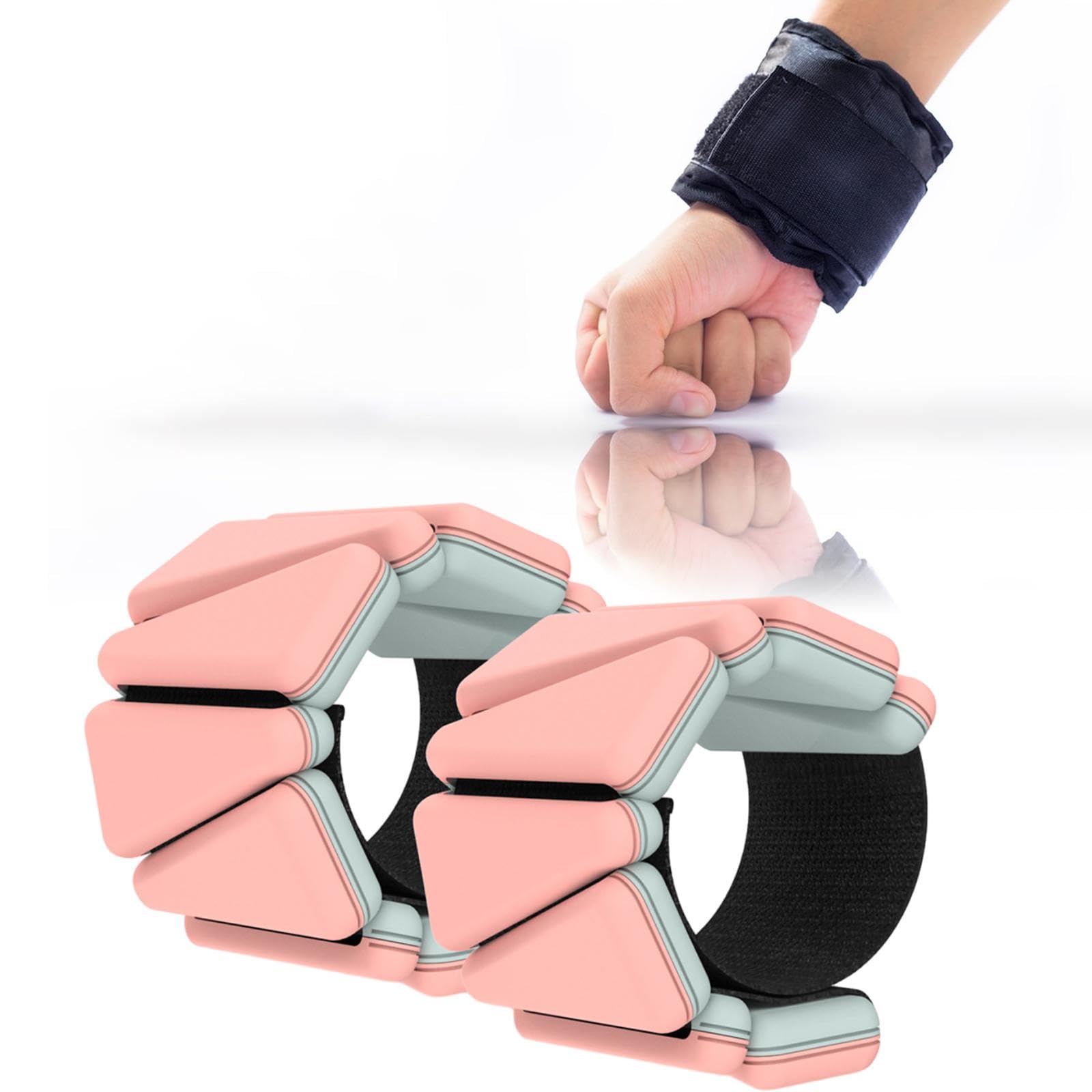 2 Stück Knöchel Handgelenk Gewichte Trainingszubehör Ankle Weights Armmanschetten Angenehm Tragbar Individuell Anpassbar für Frauen Männer Wor