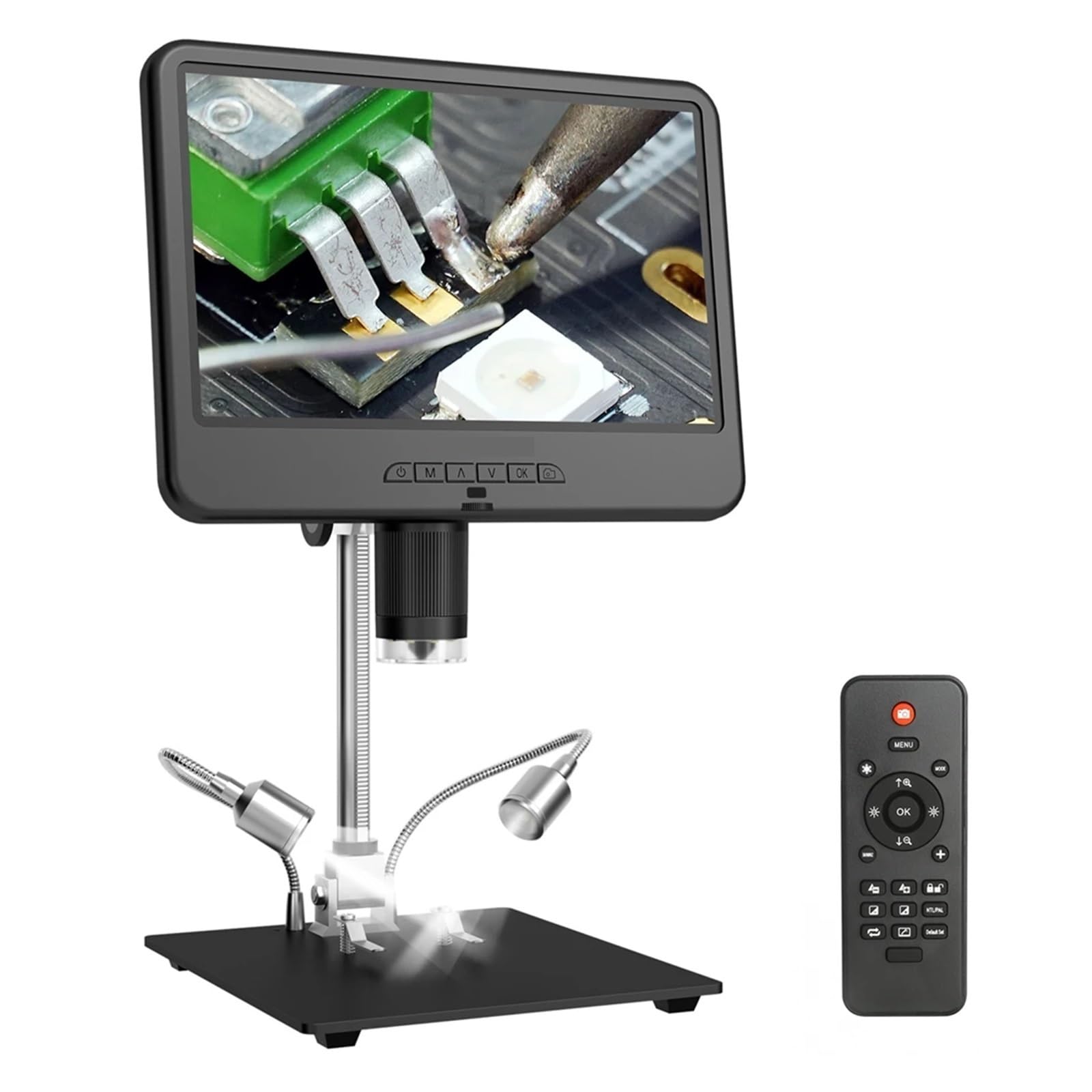 Microscopio Digital LCD Ajustable De 10,1 Pulgadas For Herramienta Electrónico PCB/SMD 1080P Soldadura NíTido Y Preciso