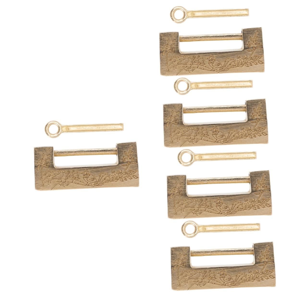 Housoutil 5 Juegos De Mini Candados De Combinación De Cobre Para Joyero Pestillos Antiguos Cerradura De Maleta Vintage Cerradura De Decoración Retro Para Usar
