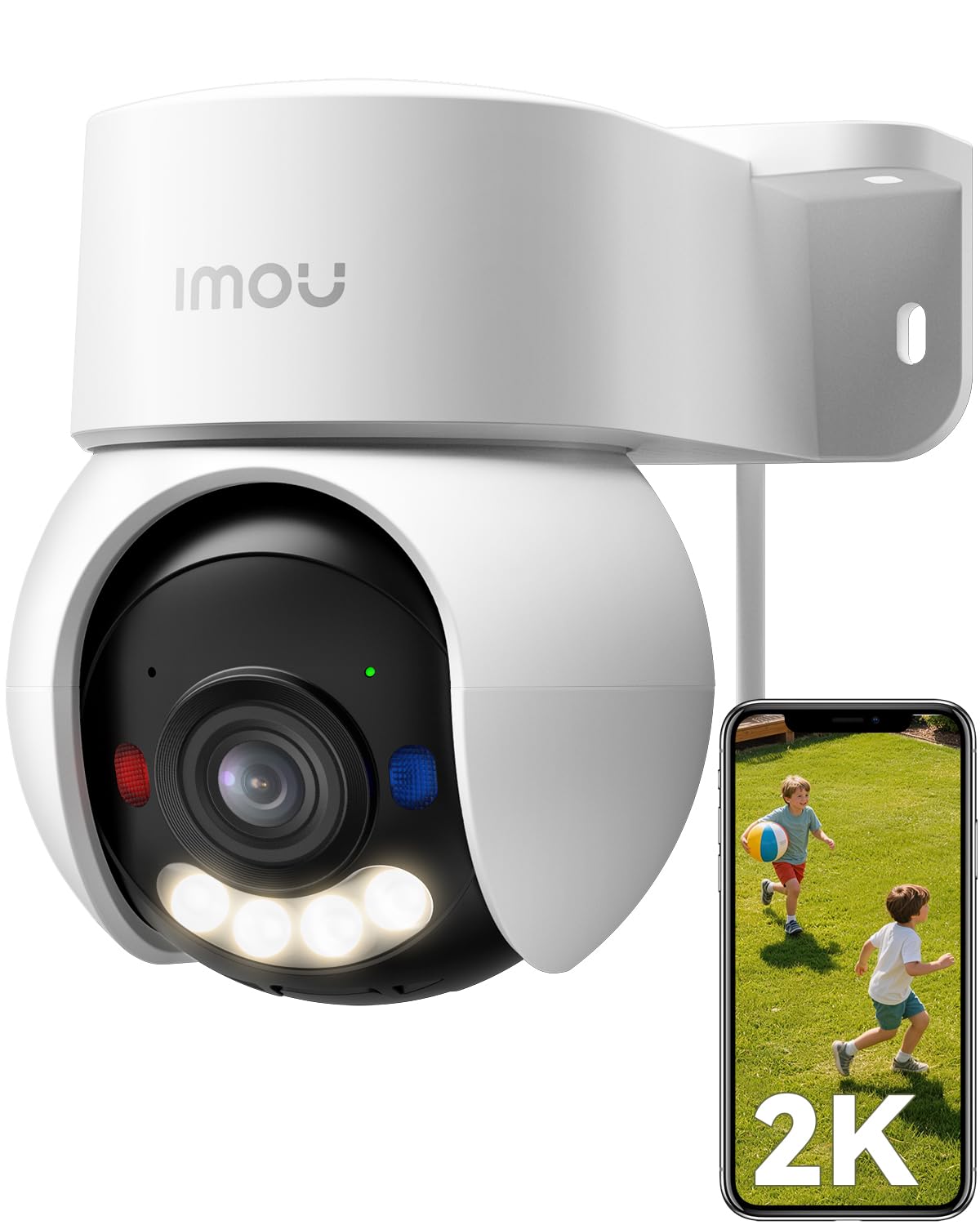 Imou 2K Cámara Vigilancia WiFi Exterior, Cámara IP Vigilancia de Seguridad | 360° PTZ, AI Detección de Humano, Seguimiento Automático, Sirena, Visión Nocturna Color 30M, Audio Bidireccional, IP66, Talos