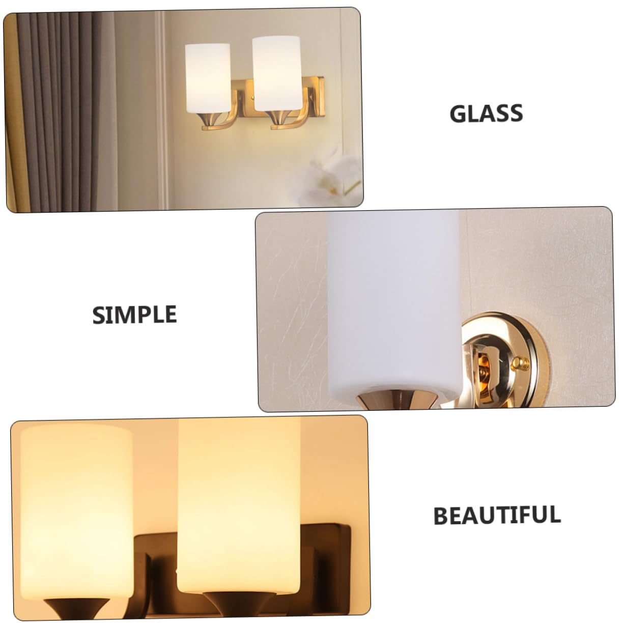 OSALADI Lot De 2 Abat-jours Cylindriques En Verre Laitony Pour Lampadaire Et Applique Murale E27, Surface Lisse, Diffuseur De Lumière Douce, Compatible à Suspendre, Éclairage Intérieur Contemporain