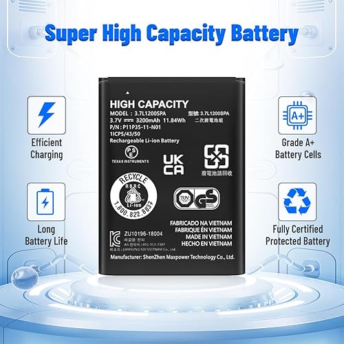 Miniatura 6 de TI 84 Plus - Batería CE, batería de repuesto de iones de litio de 0 ciclos de súper alta capacidad para Texas Instruments TI-84 Plus CE Battery -