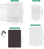 Vista 3 de Hojas magnéticas de almacenamiento troqueladas de doble cara de 0.069 pulgadas y paneles de almacenamiento de sellos transparentes con bolsillos