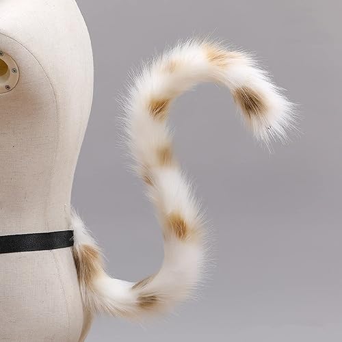 Miniatura 5 de Fxaelian Juego de 2 diademas largas de cola y orejas de gato para cosplay, accesorios de disfraz