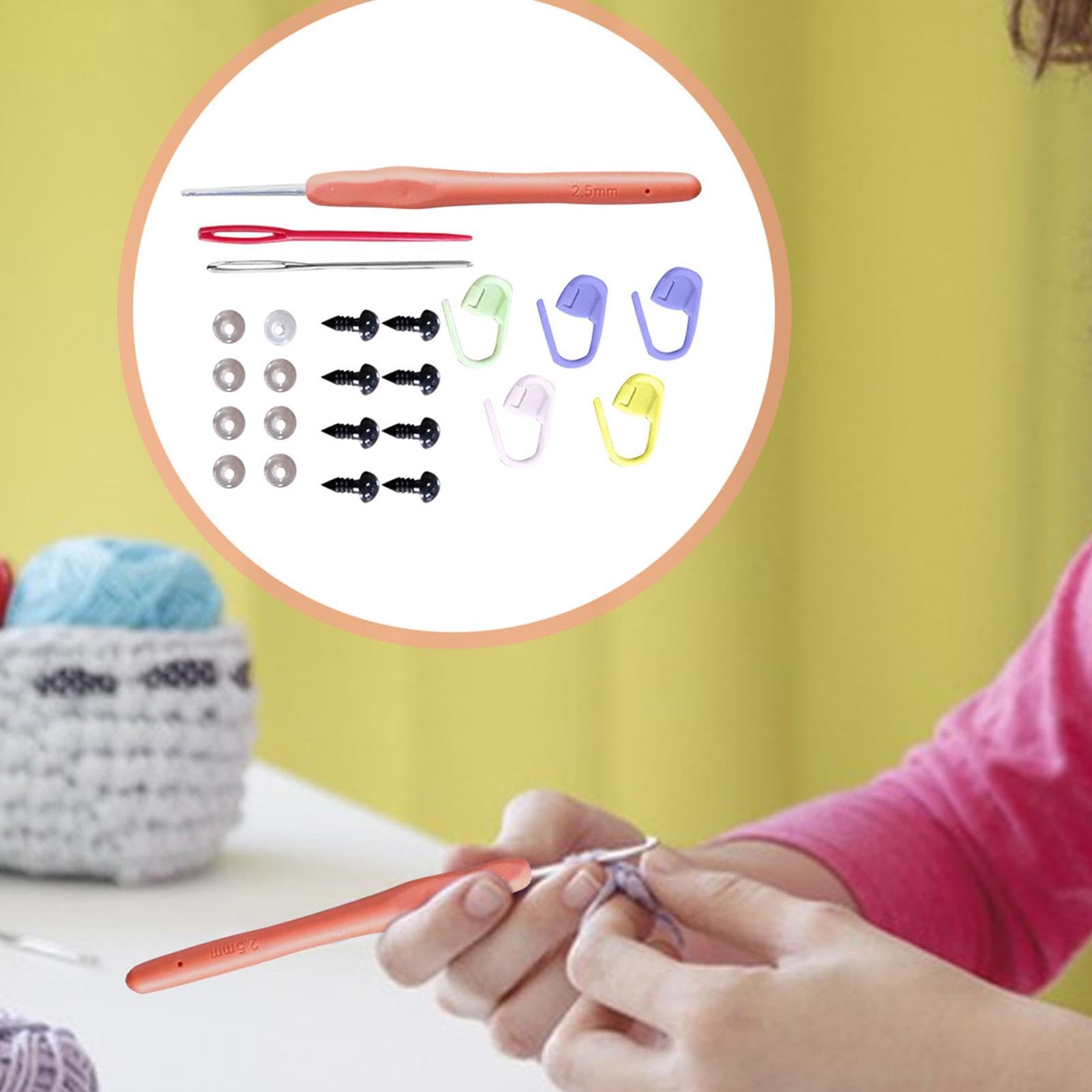 Haakset voor beginners, poppen maken, breien haakset, doe-het-zelf naaldviltbenodigdheden voor jongens, meisjes, doe-het-zelf handwerk, dierendecoratie