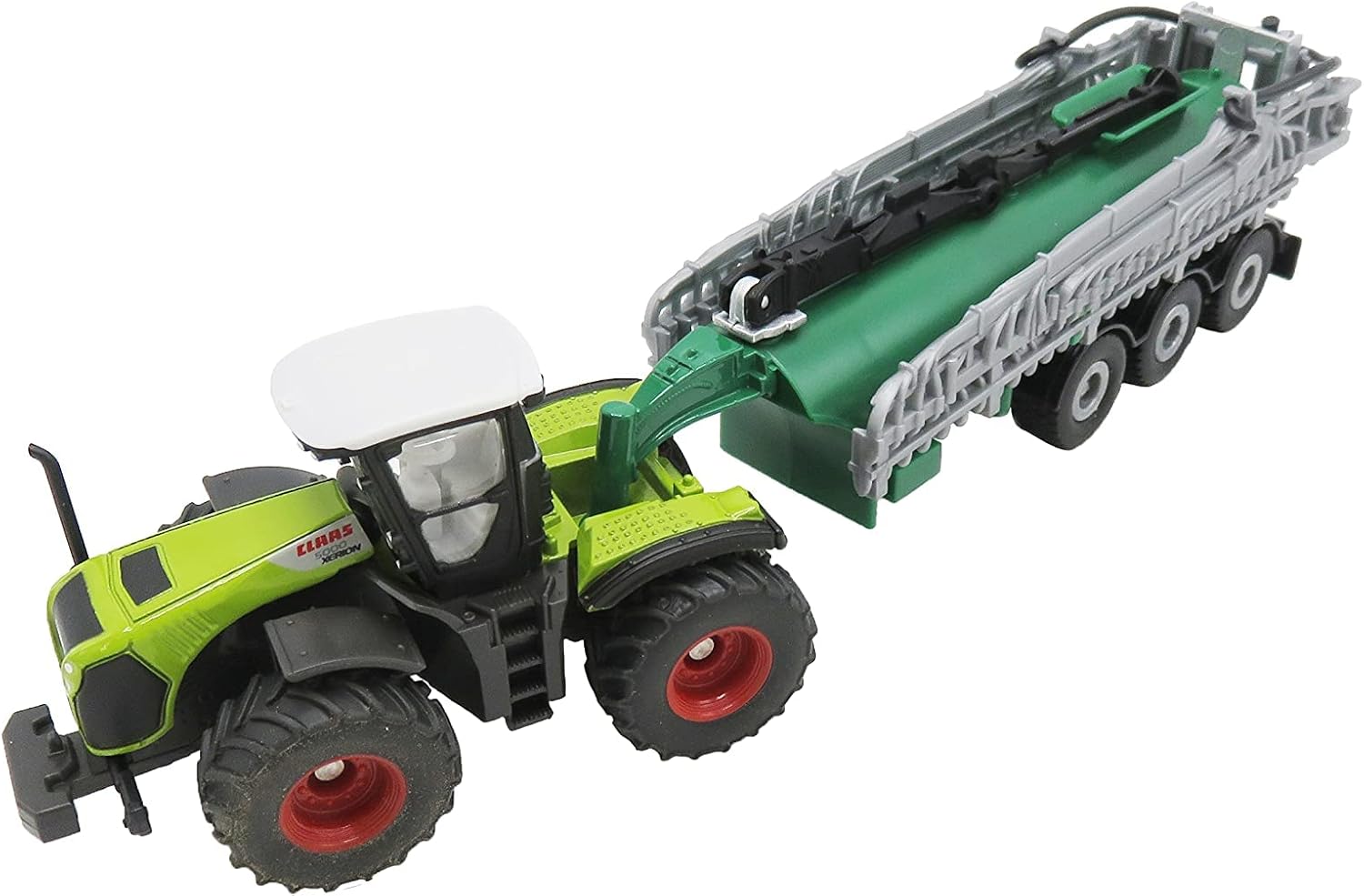 CLAAS Siku Xerion 5000 TRAC Tractor and Vacuum Slurry Tanker 1:87 Scale Model, Green