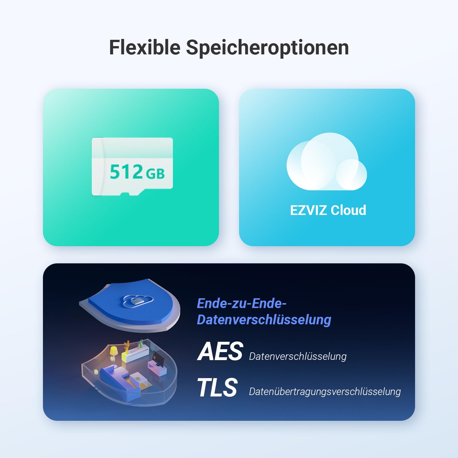 EZVIZ WLAN Türspion und Innenkamera Set, Video-Türklingel CP4 mit Touch-Farbbildschirm & Bewegungsmelder, PTZ Kamera CP1 Pro 4MP mit Personenerkennung & Farbnachtsicht, CP4 und CP1 Pro 2K+
