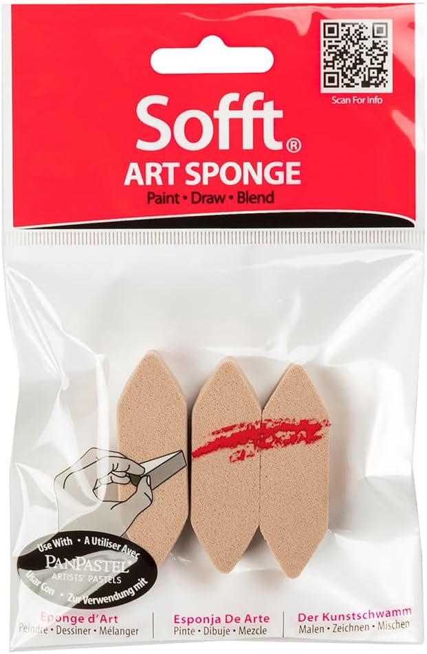 Sofft Artist Tools by Golden, Point Sponge Bars, Pack of 3, Professional Artist Pastels