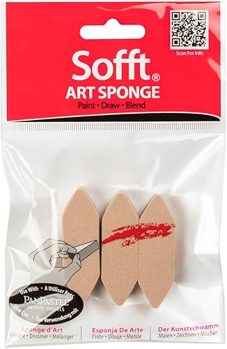 Sofft Artist Tools by Golden, Point Sponge Bars, Pack of 3, Professional Artist Pastels