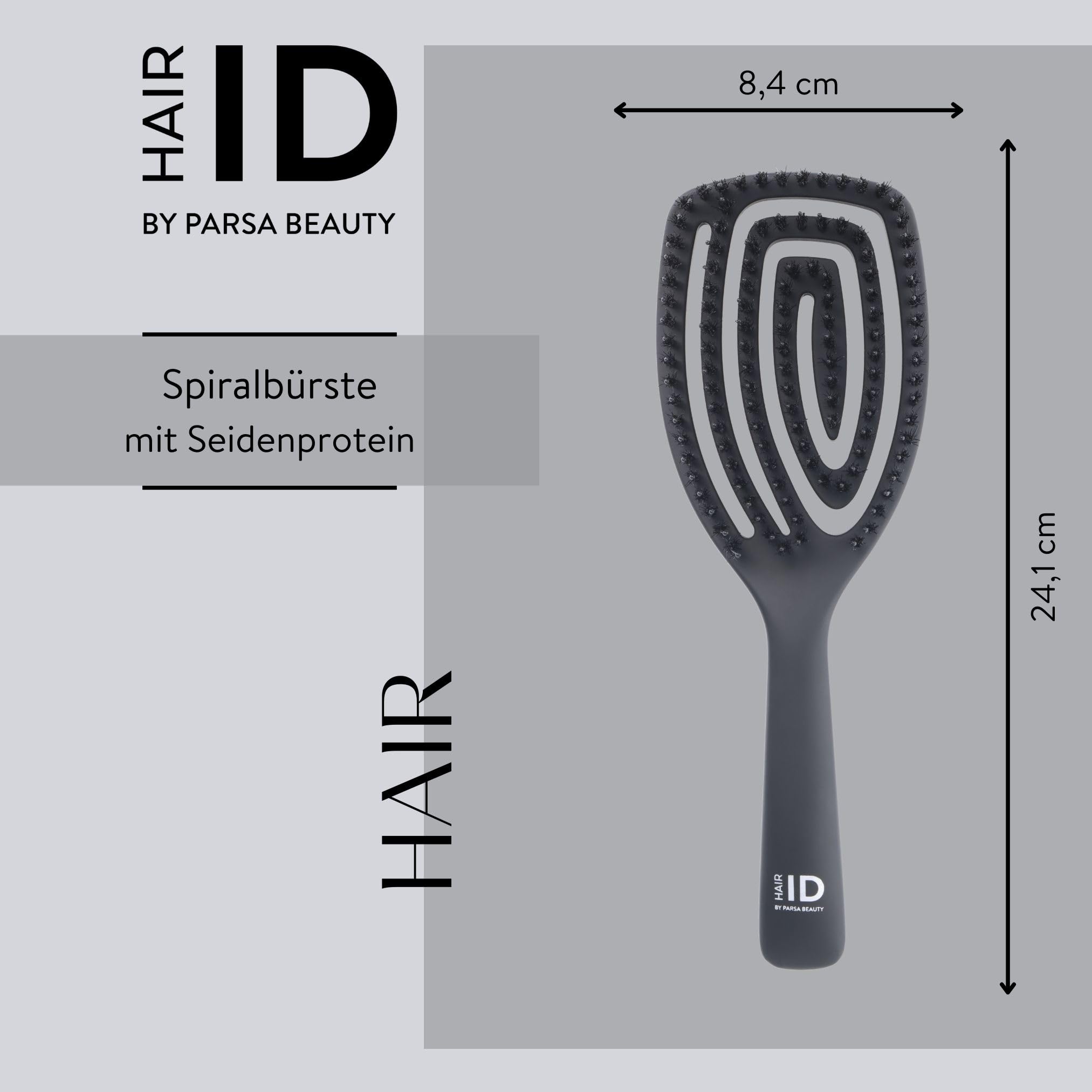 PARSA Beauty Hair ID Silk Shine Spiral Brush, Premium Hair Brush with Magic Glow Natural Bristles & Silk Protein - Image 2