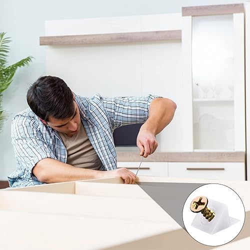 Miniatura 5 de Paquete de 100 cuñas de cajón para reparación, soportes de soporte inferior de cajón, kit de reparación de cajones, refuerzo de cajones