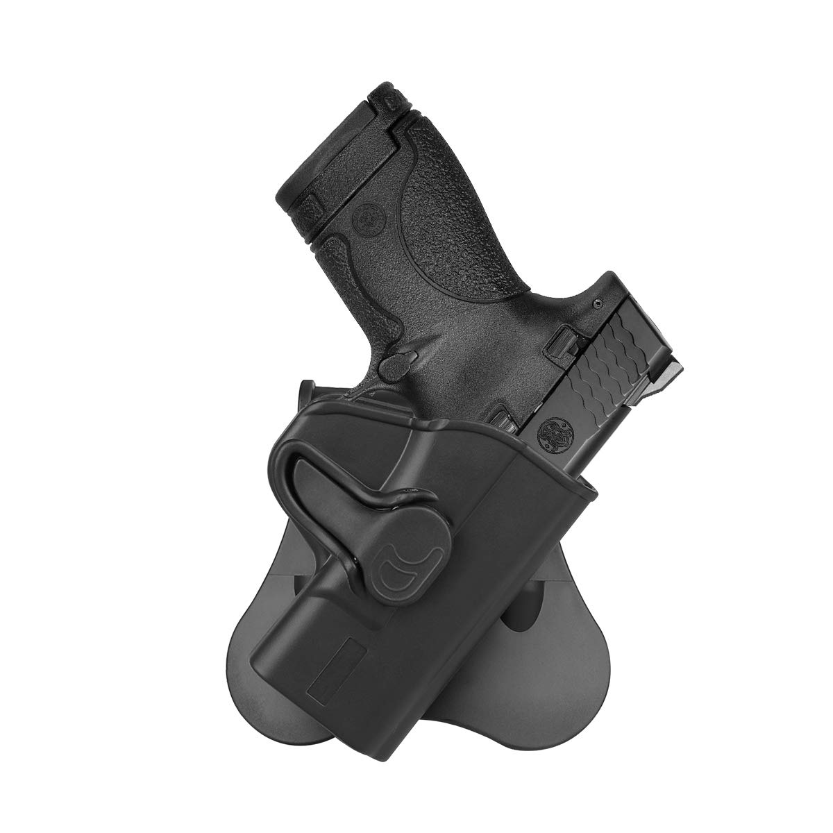 M&P Shield Holster,OWB Paddle Holster for S&W M&P Shield 9mm/.40 3.1"/ M2.0 / Shield Plus,Adjustable Cant,Autolock,Fast Release,Outside Waistband - Right Hand