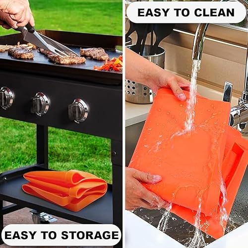 Miniatura 7 de Alfombrilla de silicona de 22 pulgadas para Blackstone  Tapete de silicona de grado alimenticio  Protege la superficie superior de insectos con