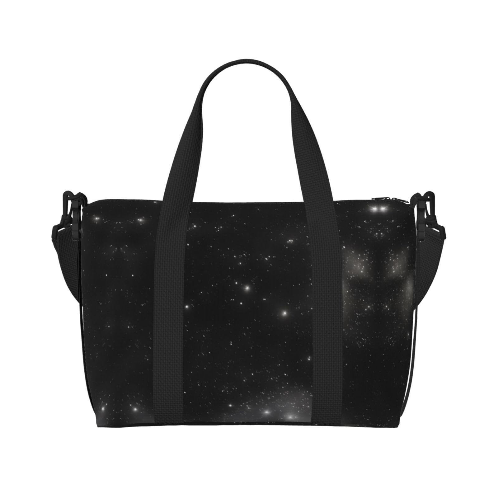 Black and White Galaxy Duffel Bags for Traveling - Lightweight Oxford Personal Item Travel Bags for Women, Ideal Gym Bags for Men