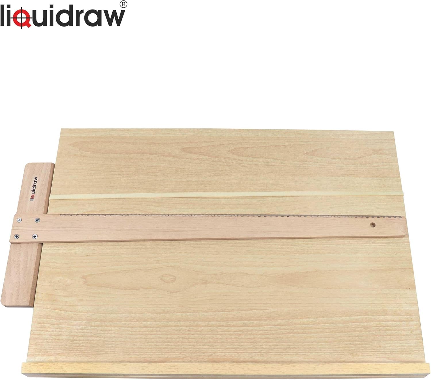 Liquidraw Planche à dessin d'artiste A2, planche à dessin d'art en bois massif réglable à 6 angles avec règle carrée en T de 60 cm, chevalet de table portable pour dessin 25,5" x 18,5"
