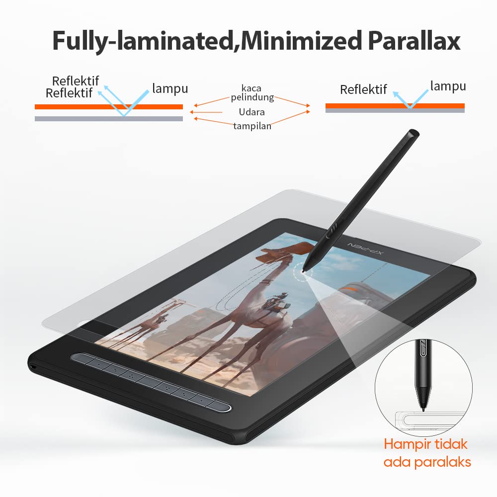 XP-PEN Tavoletta Grafica con Schermo Artist 13 (2a generazione), Display 13.3" FHD 1920x1080, stilo X3 Elite, per Principianti, supporta Windows, Mac, Chrome OS, Android