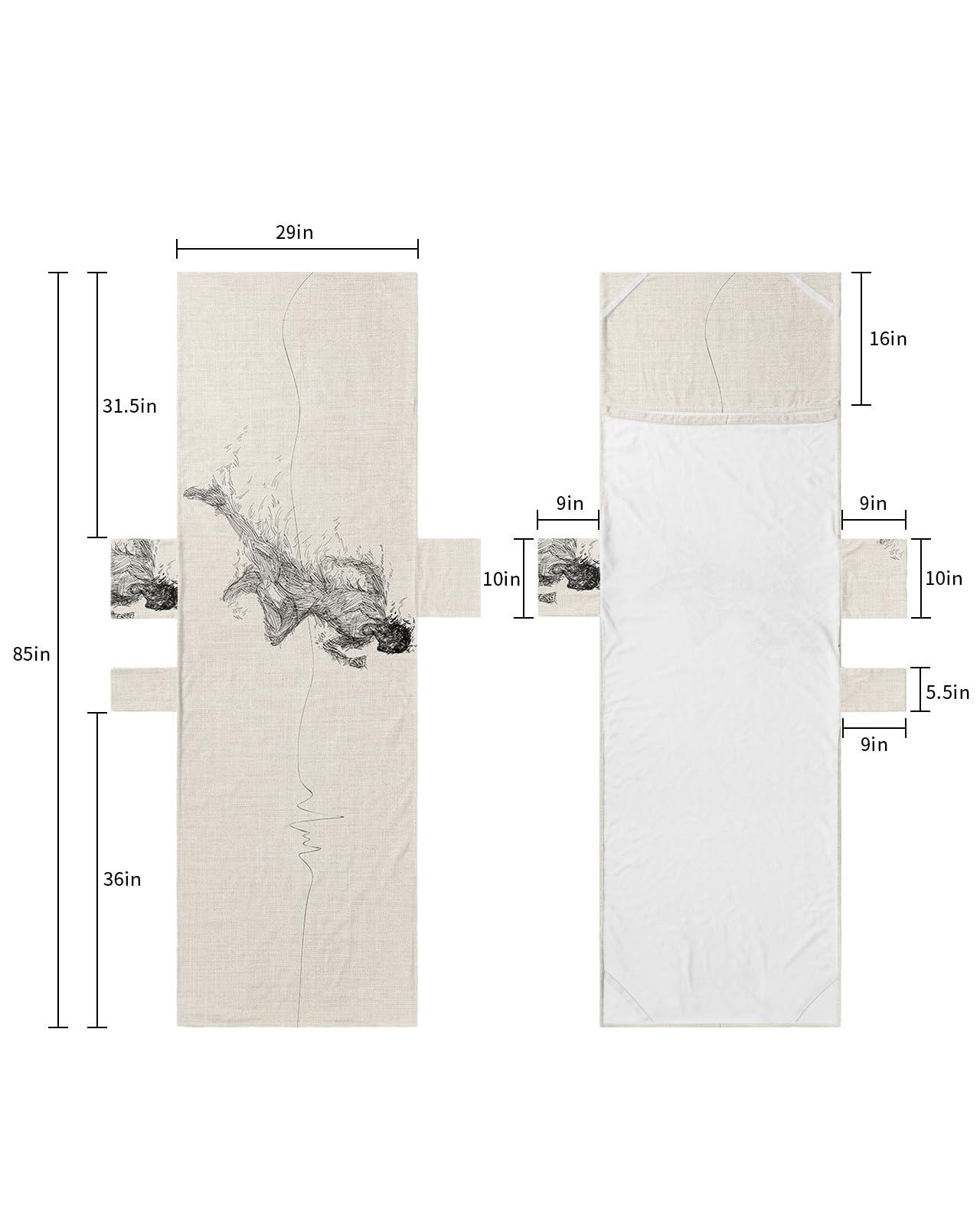 Black and White Lines Beach Lounge Chair Towel Cover, Soft Chaise Lounge Towel with Side Pockets Patio Pool Chairs Cover for Beach/Pool Sunbathing 29x85 Modern Abstract Art Rustic