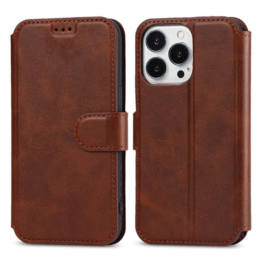 Étui en cuir iPhone 12 Pro Max marron pour simplifier vos trajets et sorties de jour - 8
