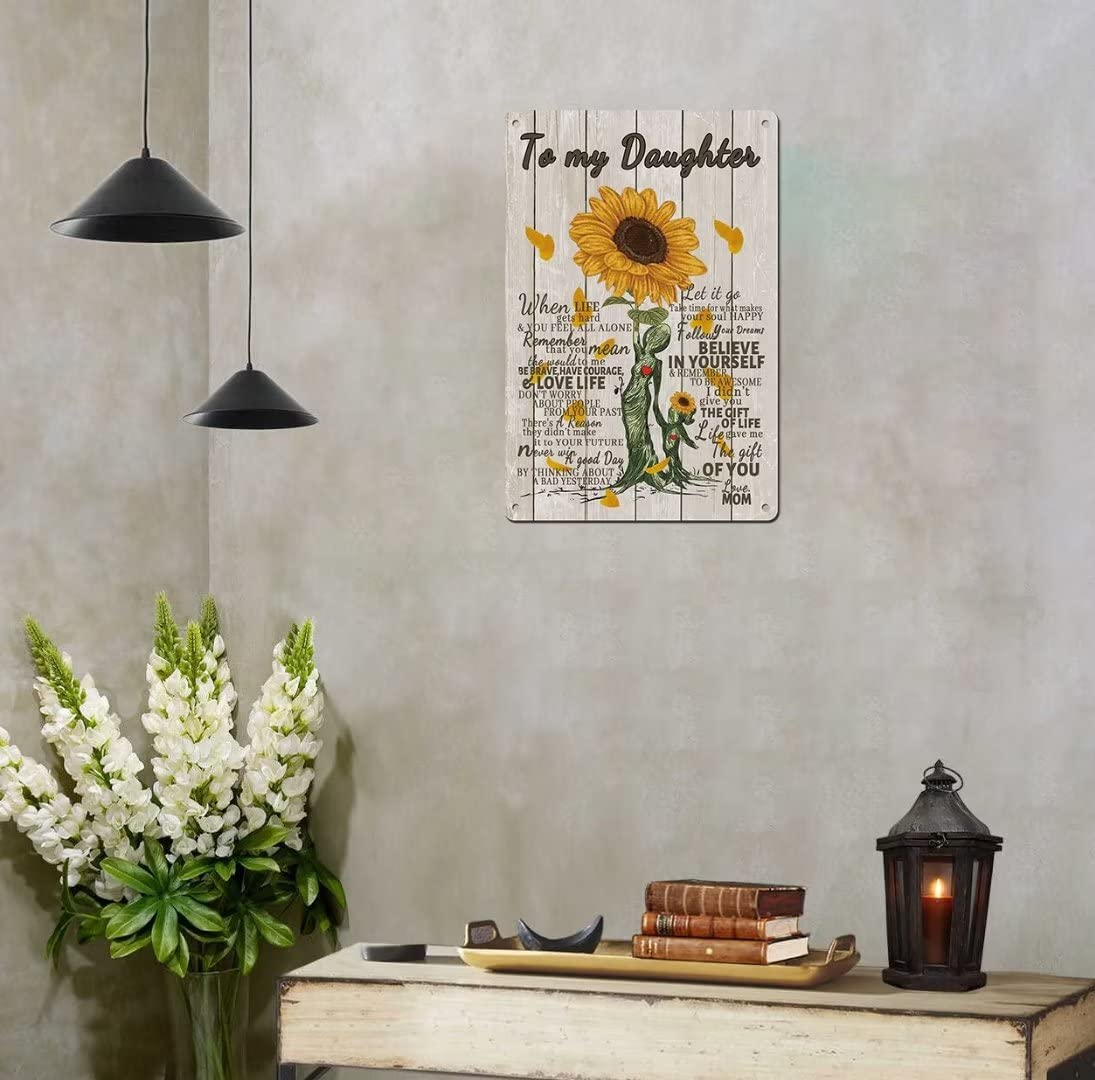 Targa Decorativa In Metallo GAIBIJA Con Girasole E Farfalla – Scritta 'Today I Choose Joy' – Cartello Vintage 20x30 Cm Per Parete, Bar, Casa E Regalo