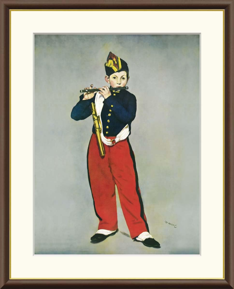 Amazon.co.jp: マネ「笛を吹く少年」高精細ジクレー版画 手彩入り 新