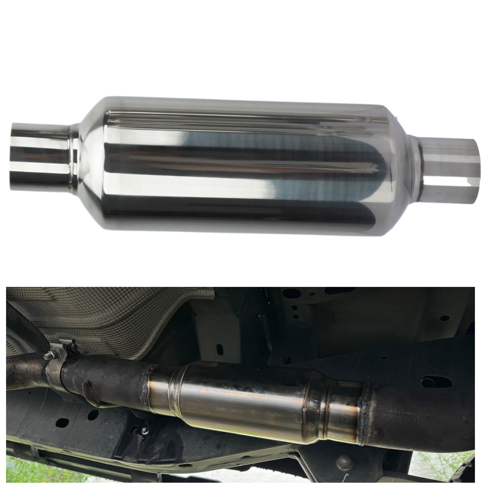 Marmitta Auto Scarico – Silenziatore Acciaio, Tubo Prestazioni | Ricambio Auto Resistente Al Calore, Riduzione Rumore Per Corse, Autostrada, Camion, SUVs, Berline