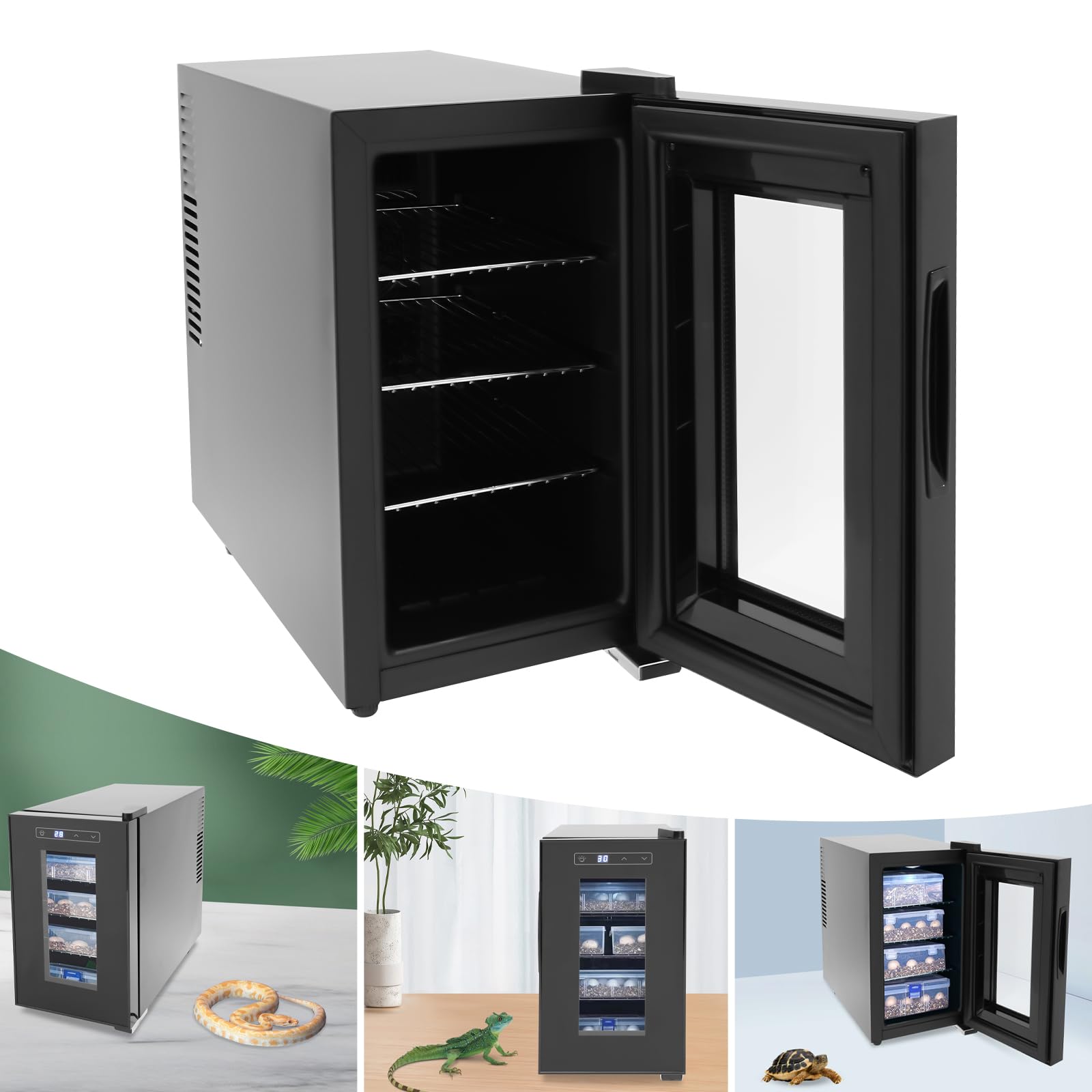 Reptile Incubator 23L Vollautomatisch Brutmaschine mit Temperaturregelung LED-Display