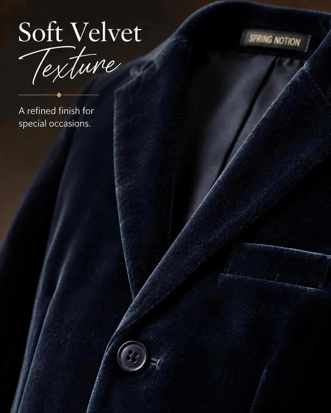 Spring Notion Big Boys' Velvet Blazer