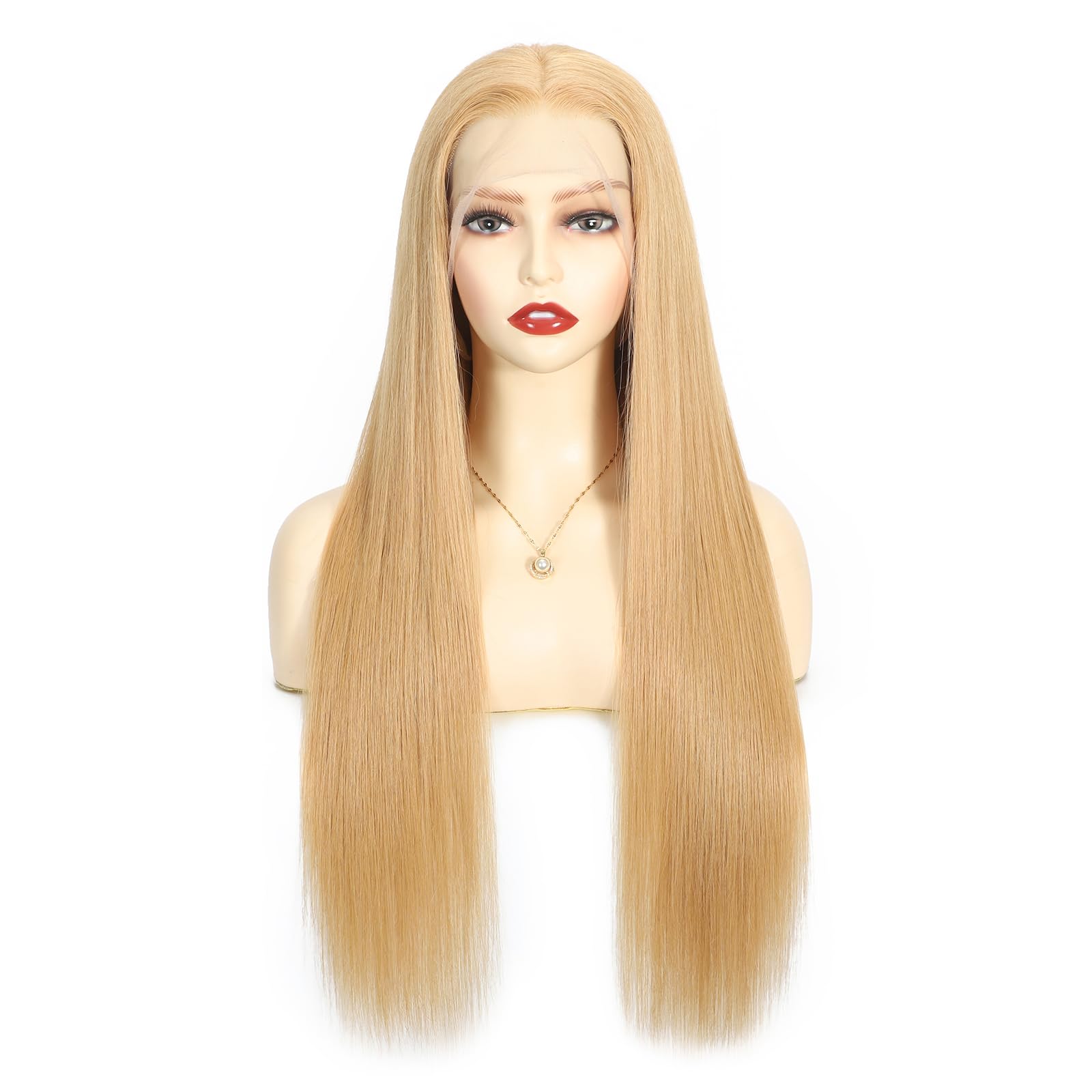Beeline Honey Blond 28# długie proste włosy 100% Remy wstępnie plucked, długość włosów 55 cm