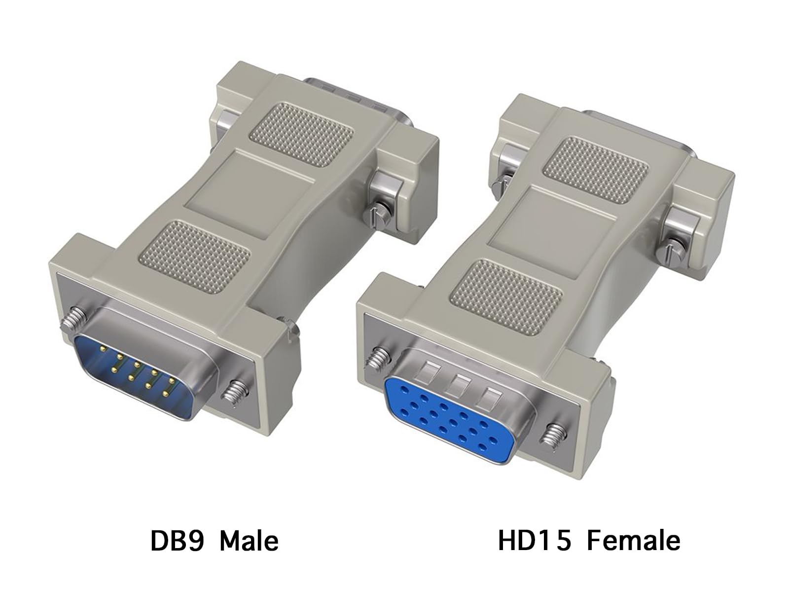 KENTEK Adaptateur Vidéo DB9 9 Broches Vers HD15 VGA 15 Broches Pour