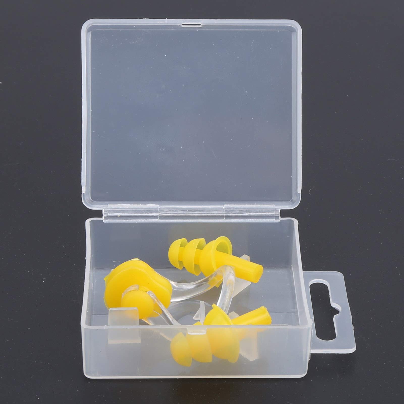 Swimming Earplugs, 8 Sets Soft Silicone Nose Clips Earplugs Ear Nose Protectors Diving Protective Supplies with Storage Box for Adults Kids
