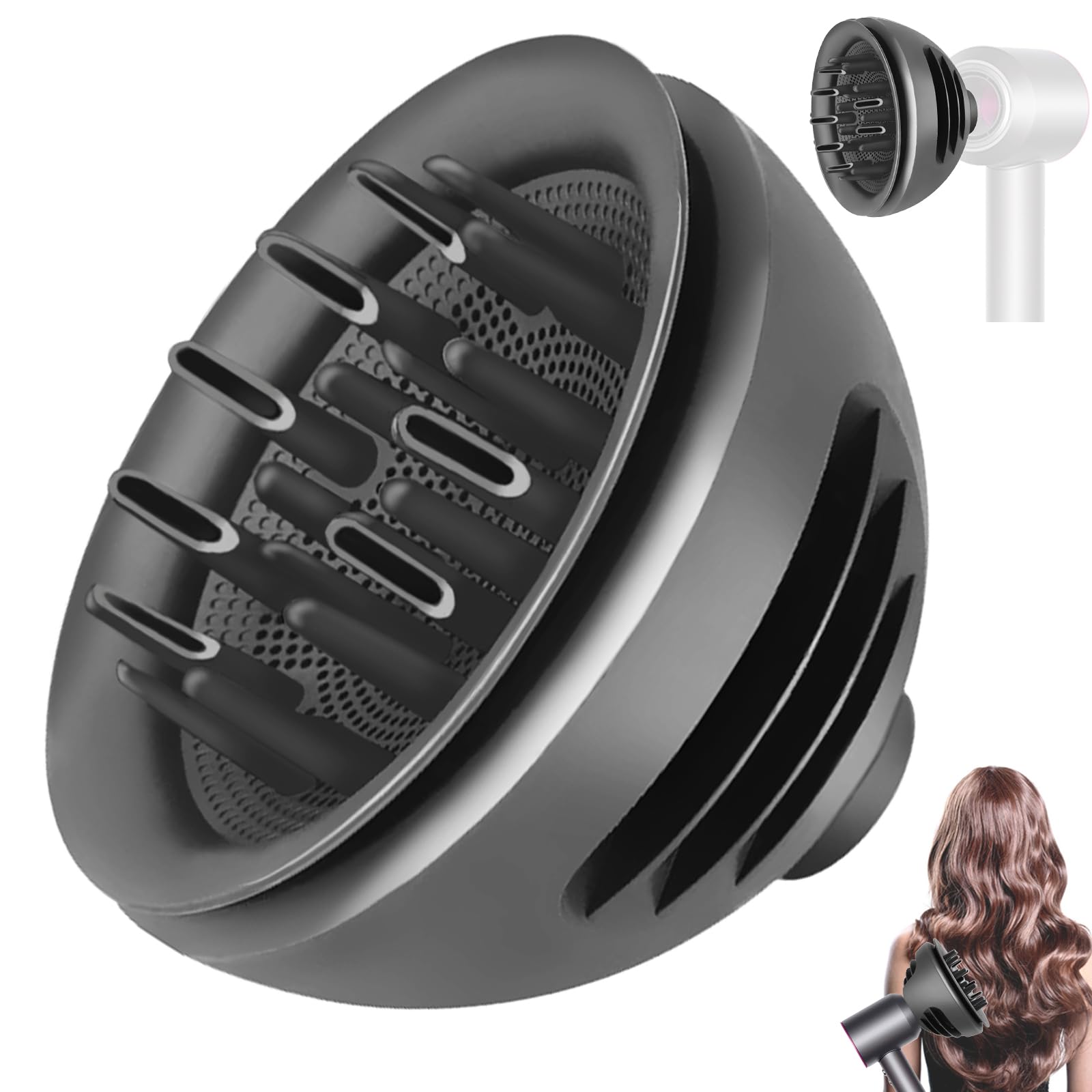 KiimSin Boquillas difusoras para Dyson para supersónico HD01 HD02 HD03 HD04 HD05 HD07 HD08 HD14 HD15,secador de pelo accesorios difusores para ondas y rizos