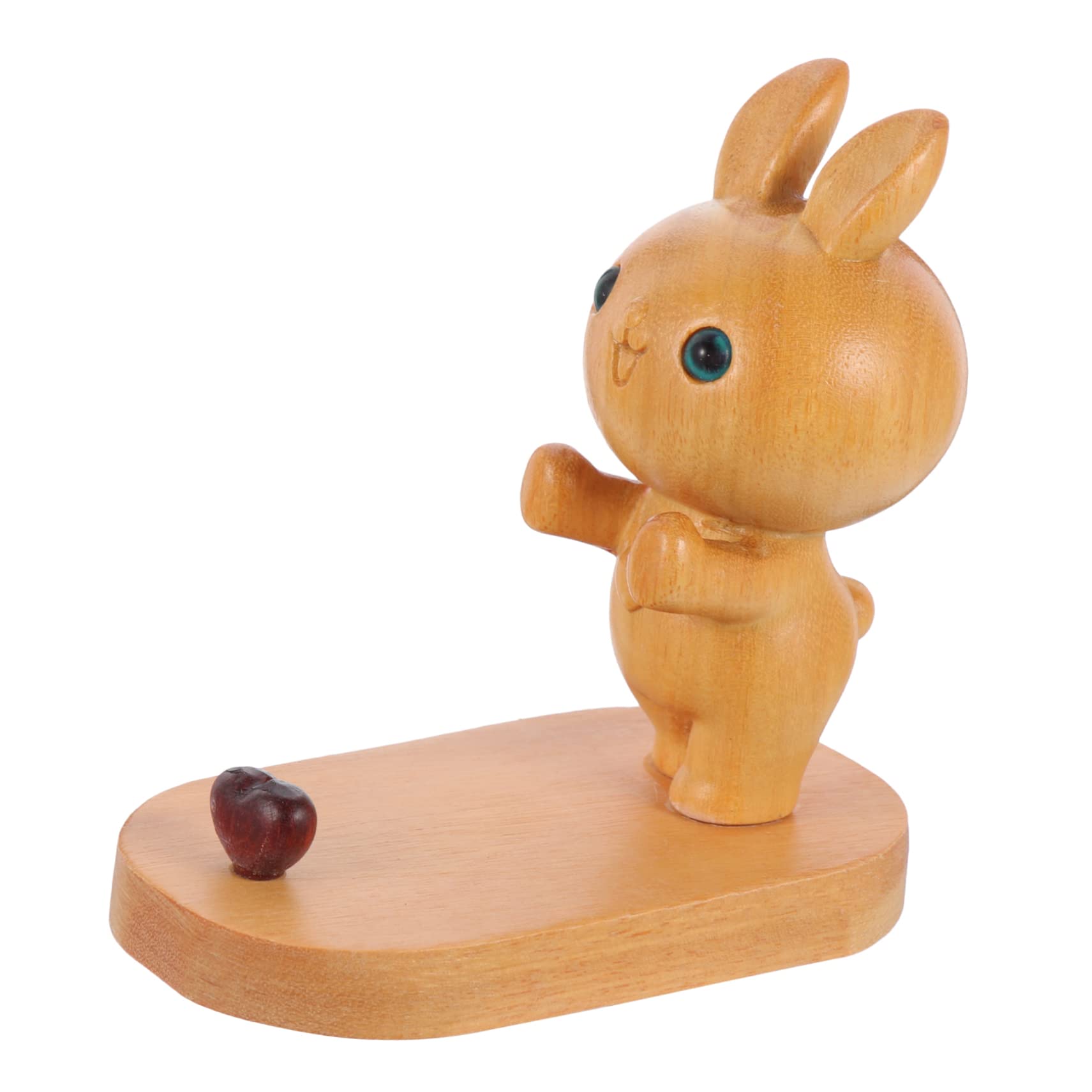 OSALADI 2pièces Support De Téléphone Bois Forme De Lapin Support De Bureau Pratique pour Smartphone Accessoire Décoratif Adorable pour Regarder des Films Et Passer des Appels Vidéo
