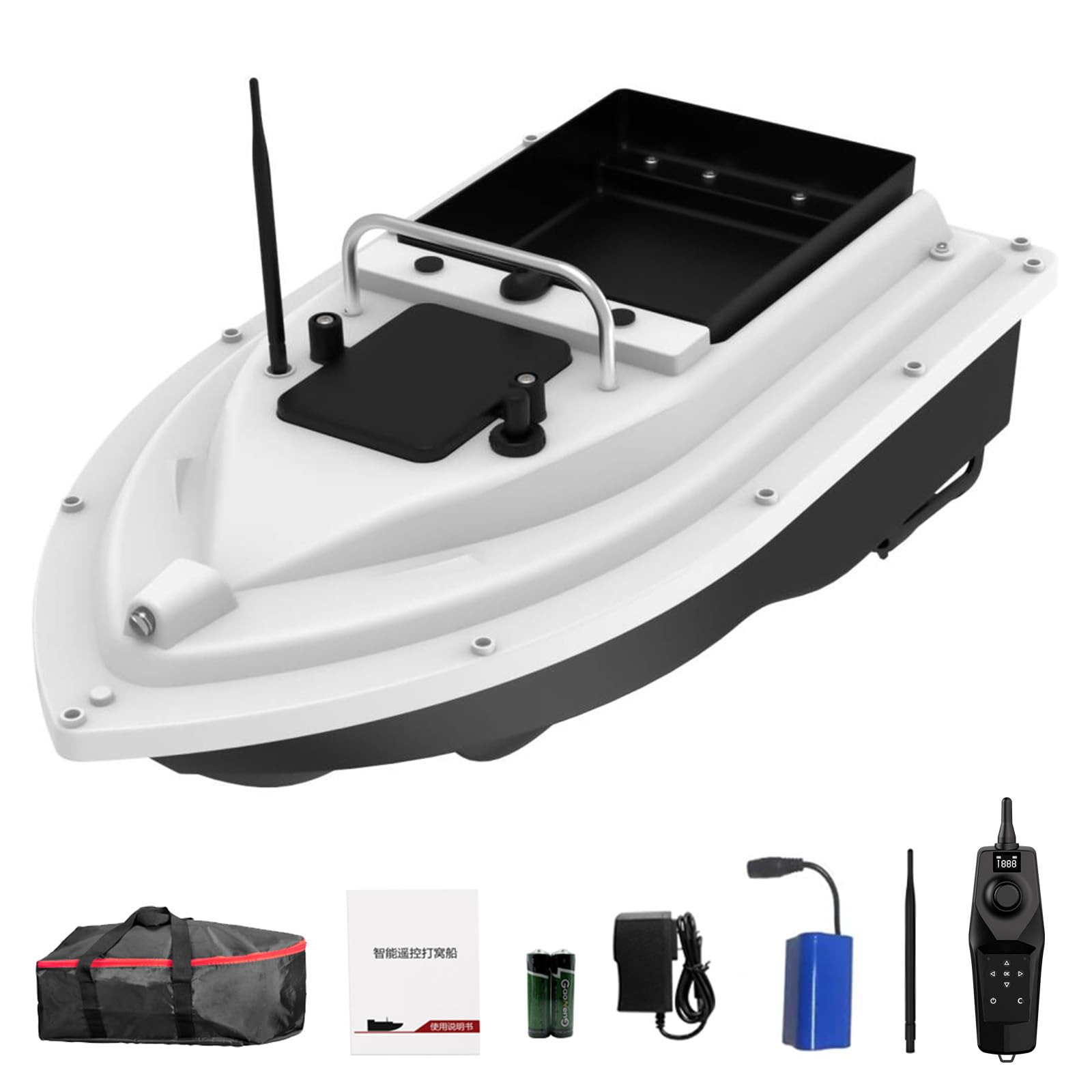 Kavolet Barco de Cebo GPS 500M RC Cebo Barco de alimentación Pesca Cebo Barco de Entrega de Cebo inalámbrico Control Remoto Pesca Cebo Barco Pesca alimentador Barco 12000mAh batería de Gran Capacidad