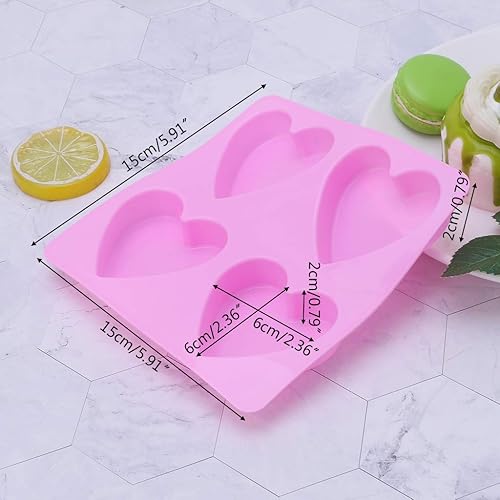 Miniatura 2 de 4 celosías en forma de corazón molde de silicona Fondant Cake Decor Chocolate Baking Soap I Cake Mold