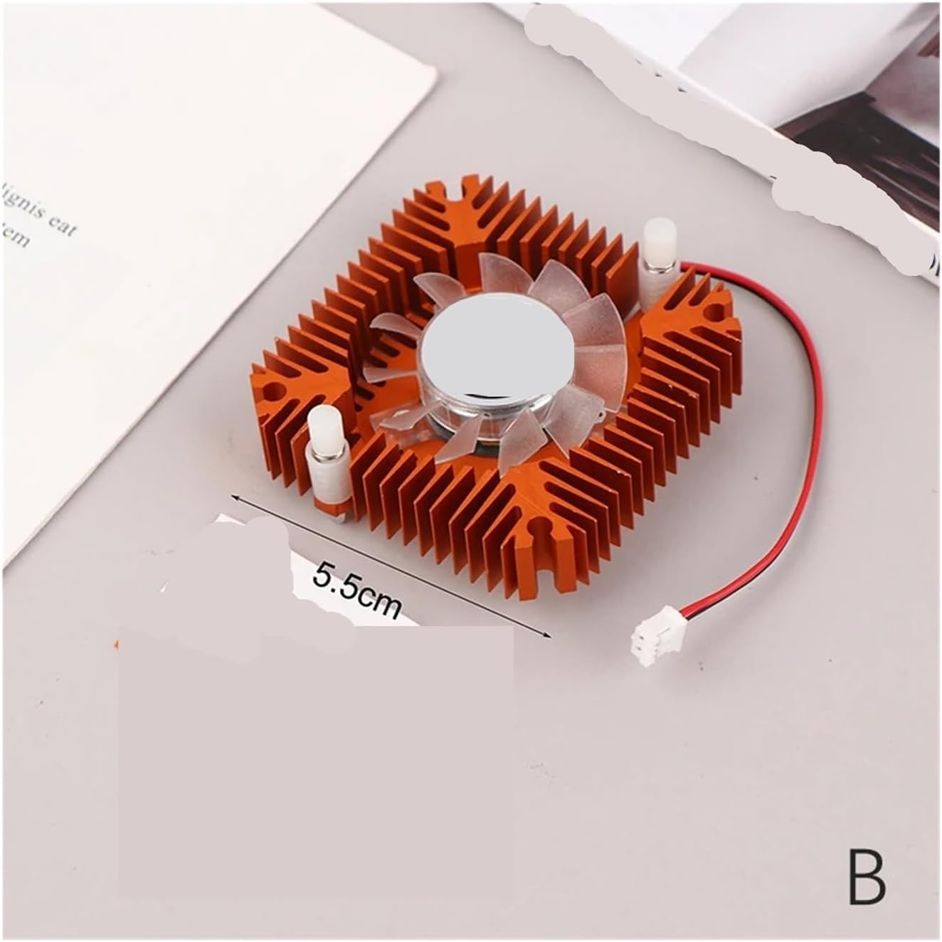1Pcs 12V PC Computer Laptop CPU VGA Video Card Cooler Cooling Fan Heatsink Ball Graphics Card Fan Accessories(Orange 5.5cm)