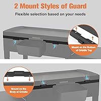 Vista 6 de Koutemie Protector contra el viento Blackstone de 17 pulgadas, accesorios de parrilla con protector térmico magnético, pantallas de viento de acero