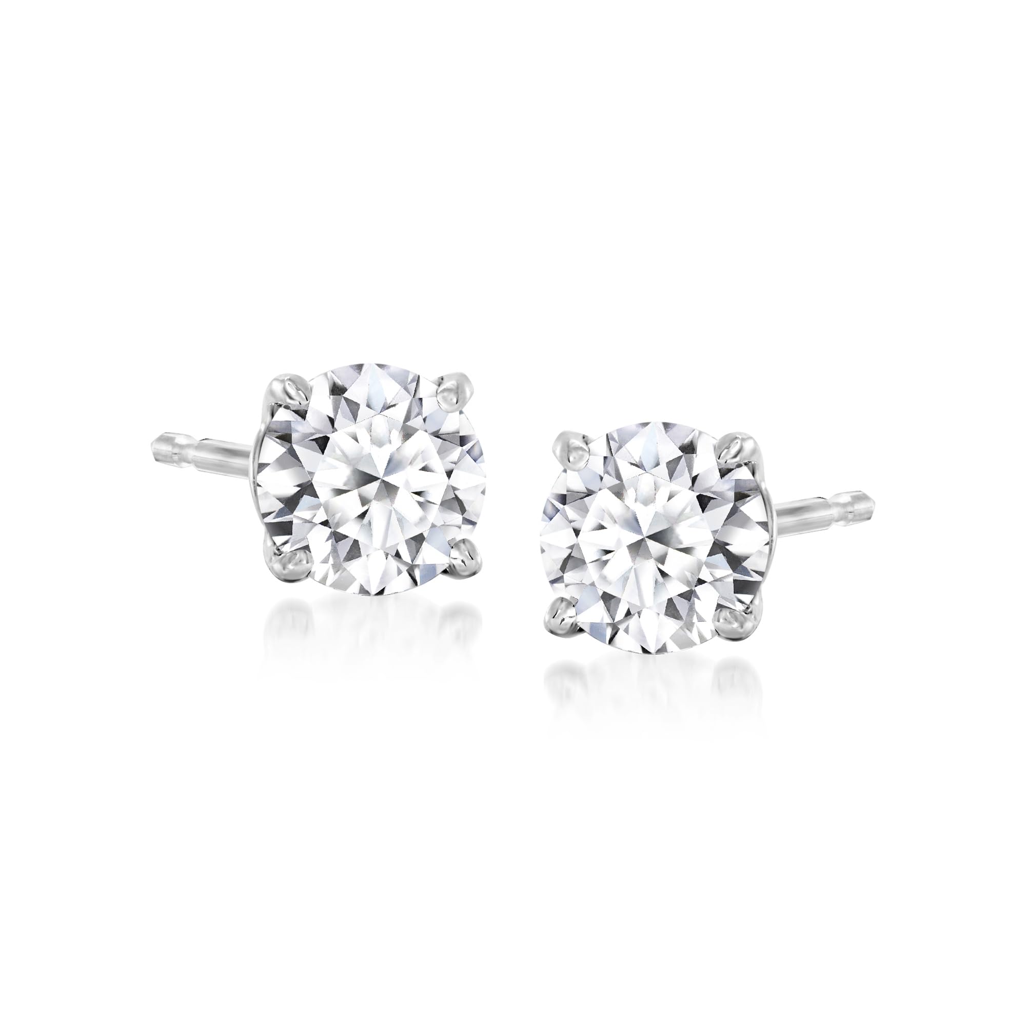 Ross-Simons0.75 ct. t.w. Lab-Grown Diamond Stud Earrings in Sterling Silver