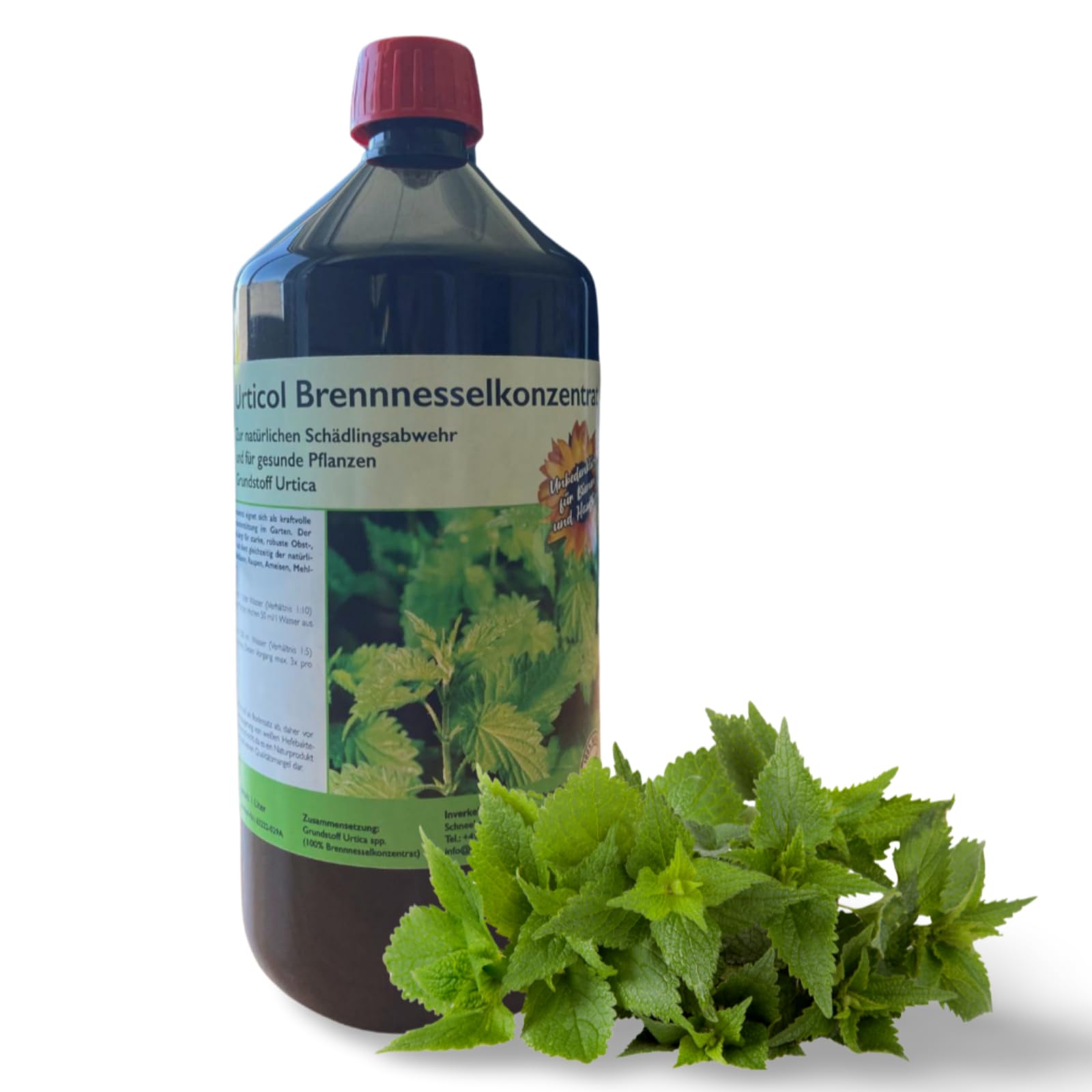 1 L Brennnesselkonzentrat, 100% Brennnesseljauche, Brennnesselsud, organisch, Grundstoff Urtica, natürliche Schädlingsabwehr, für alle Pfanzen geeignet, handgemacht