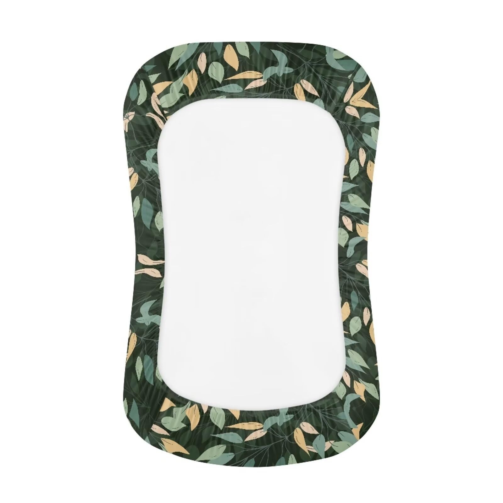 Kathyboom Green Leaves Baby Loungers Cover Comfortable Cover for Newborn Baby Boys and Girls Waterproof Baby Nest Pillow Cover