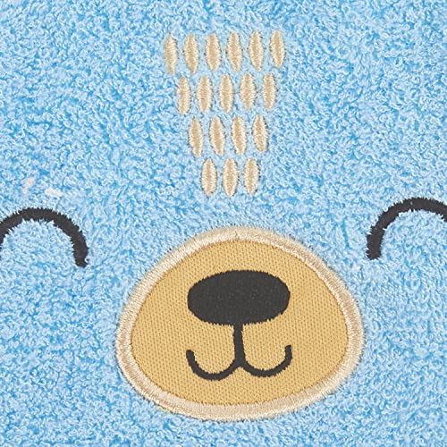 Image of C.R. Gibson BMIT-24245 Cute Bear 100% Cotton Gender Neutral Baby Wash Cloth Bath Mitt, 6.625 inch W x 7.5 inch L, Multicolor