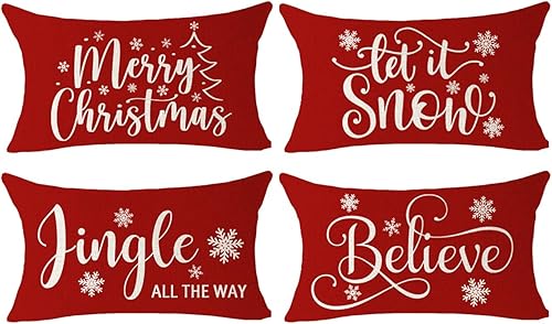 Miniatura 4 de Regalo de invierno, Feliz Navidad, hermosos copos de nieve que caen, copos de nieve, cuerpo de arpillera de algodón, funda de cojín de lino, funda