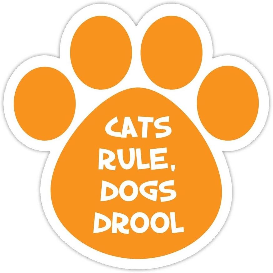 Amazon.com: (5 Stickers Combo Deal) Cats Rule Dogs Drool Bumper Sticker ...