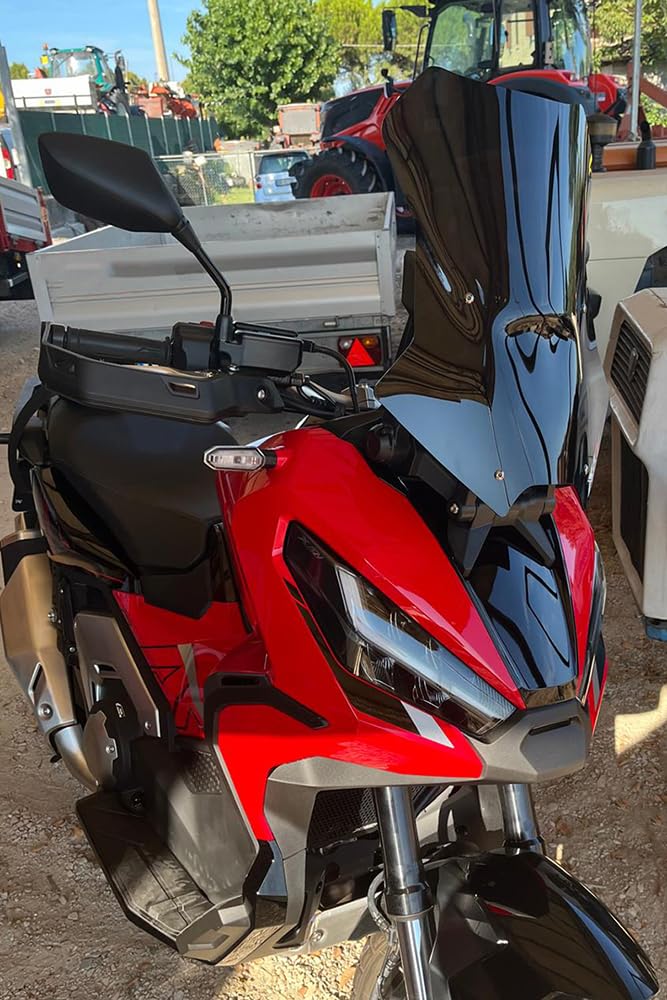 avdb-moto Szyba/Deflektor wiatru kompatybilny z HONDA X-ADV 750 RH10 2021-2024 Z poliwęglanu (Czarny Podwójna krzywizna)