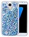 S4 Case,Liquid Quicksand Bling Love Heart Case for galaxy S4,Adorable flowing Floating Moving Shine Glitter Love Heart Hard Case for Samsung S4(Bling Blue)
